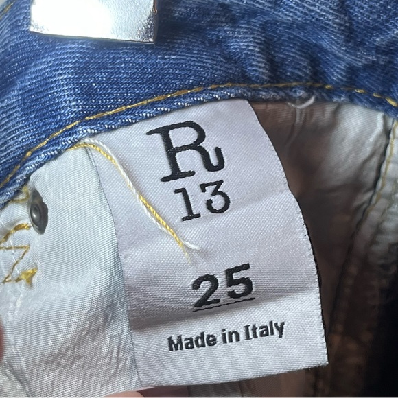 R13 Asymmetrical Distressed Denim Skirt - Picture 6 of 7